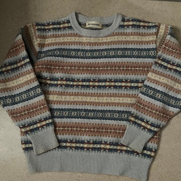 맥그리거 울100% 패턴 니트