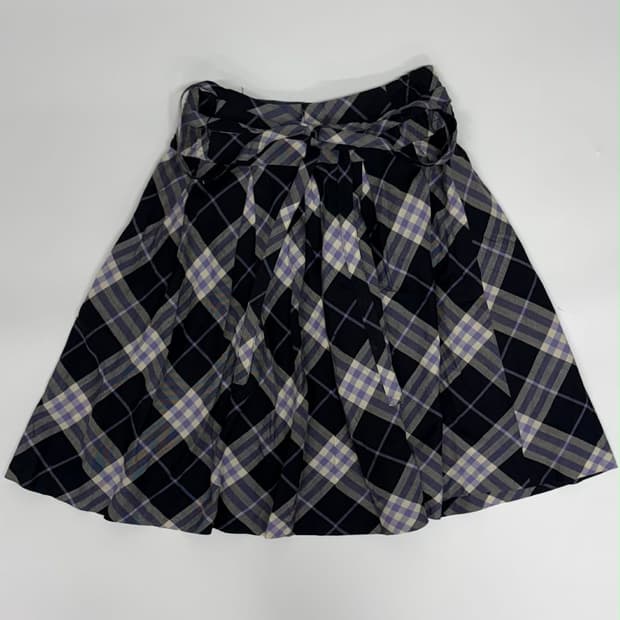 [38] 버버리 플리츠 재팬 빈티지 미디 스커트