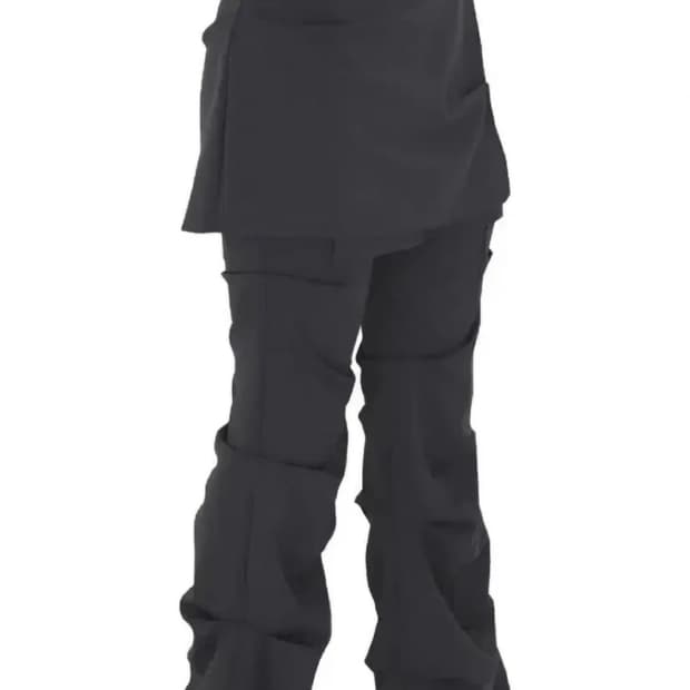 구해요) 오호스 랩 오버 턱 팬츠 블랙