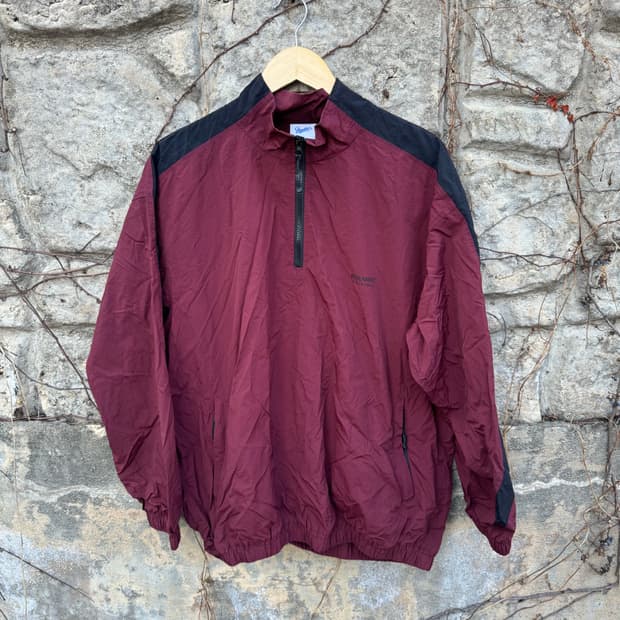 비에스래빗 스노우보드복 버건디 풀오버 아노락 자켓