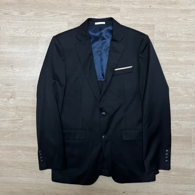 지오지아 모직 테일러드 블레이저 정장자켓 [블랙] L/100