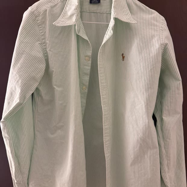 빈티지 랄프로렌 스트라이프 코튼 슬림핏 셔츠