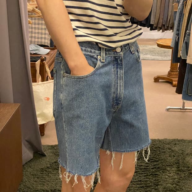 (29inch) 90s캘빈클라인 컷오프 데님 청 반바지