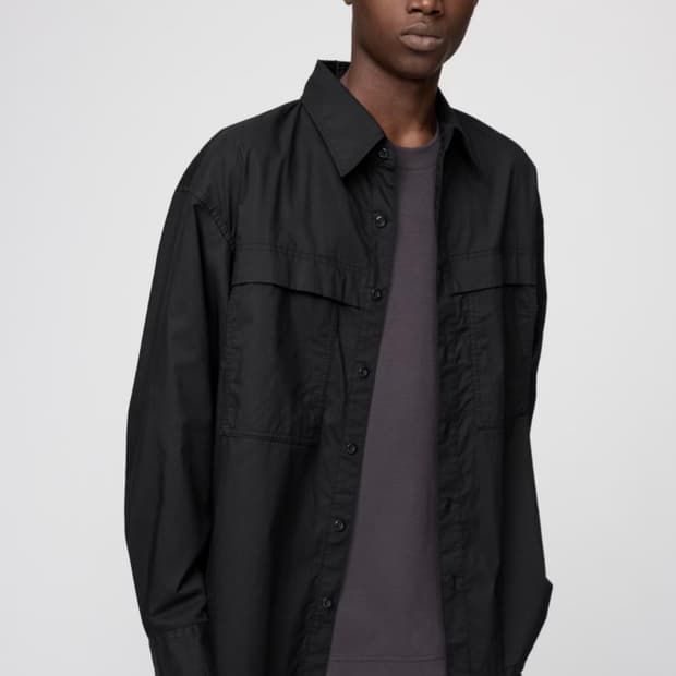 유니클로 U 유메르 유틸리티 셔츠 블랙 M