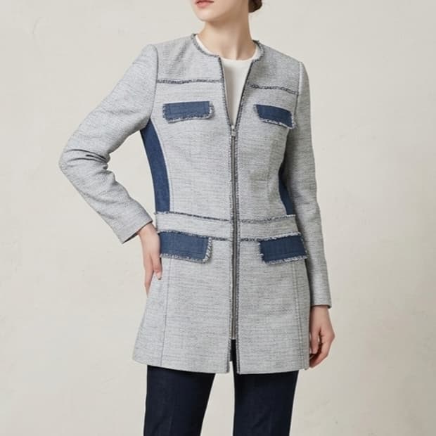 [55]제이제이지고트 트위드 롱 자켓