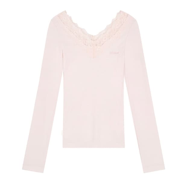 클리시어 크림도넛 롱 슬리브 핑크