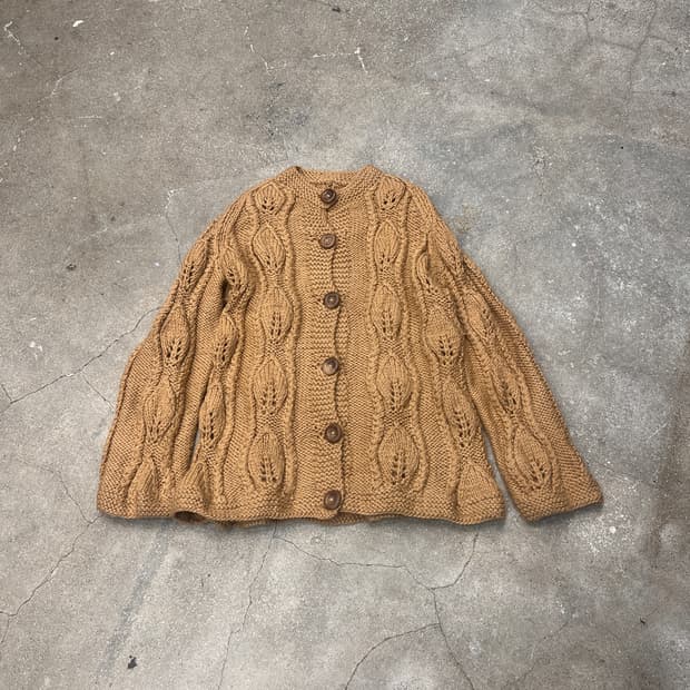 유럽 희귀 빈티지 핸드메이드 니트 가디건