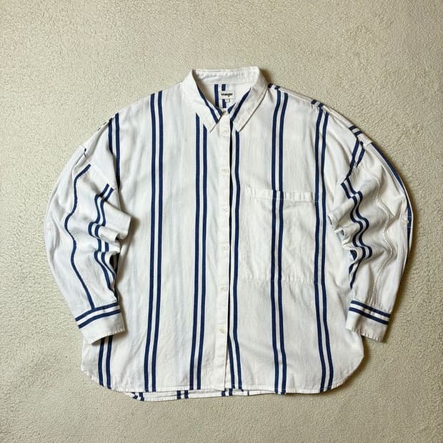 랭글러 웨스턴 스트라이프 헤비 코튼 셔츠 PN7836