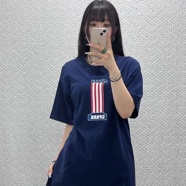 스피크 USA 빈티지 올드스쿨 레트로 성조기 반팔티 L C12909