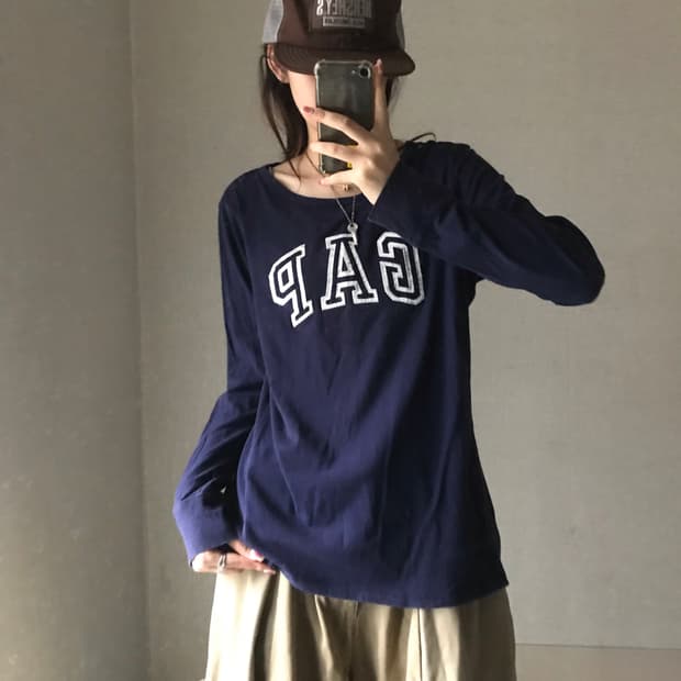 갭 네이비 롱슬리브