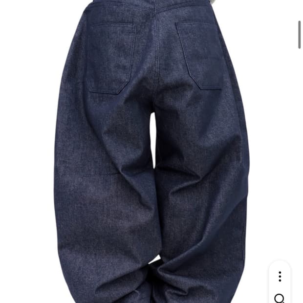 와이드 논페이드 데님 팬츠