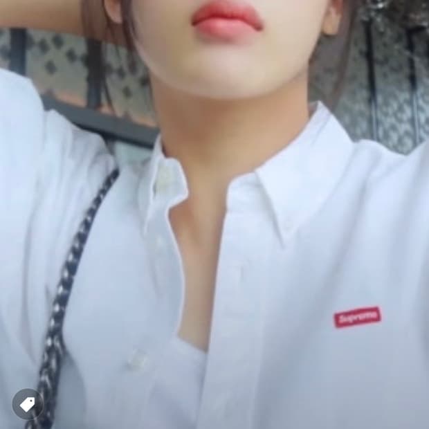 슈프림 박스로고 화이트 데님 셔츠