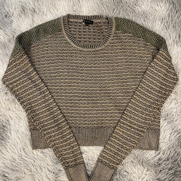 Theory 띠어리 니트 긴팔 크롭 니트 실크100