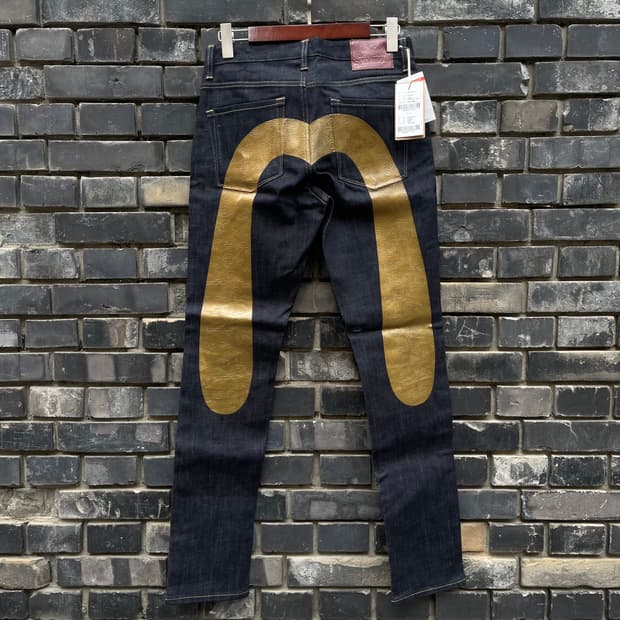 [30] EVISU INDIGO BIG LOGO PANTS