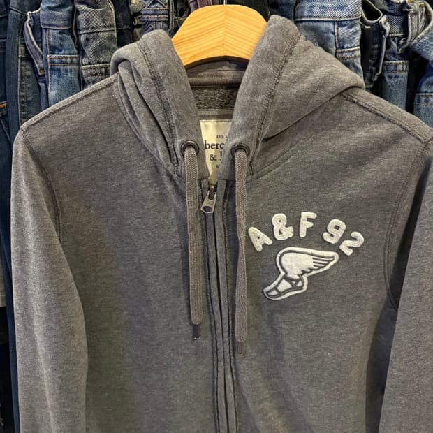 아베크롬비 그레이 후드집업