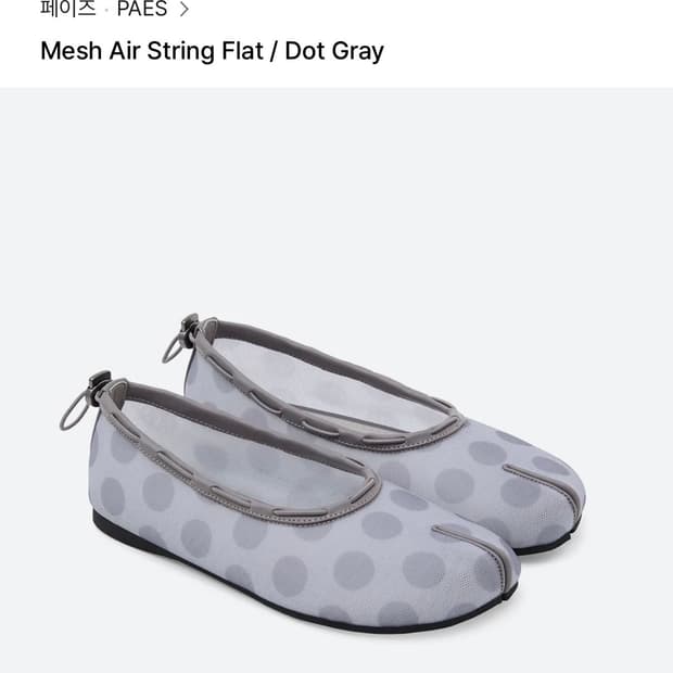 Paes Mesh Air Flat Dot Gray 페이즈 36