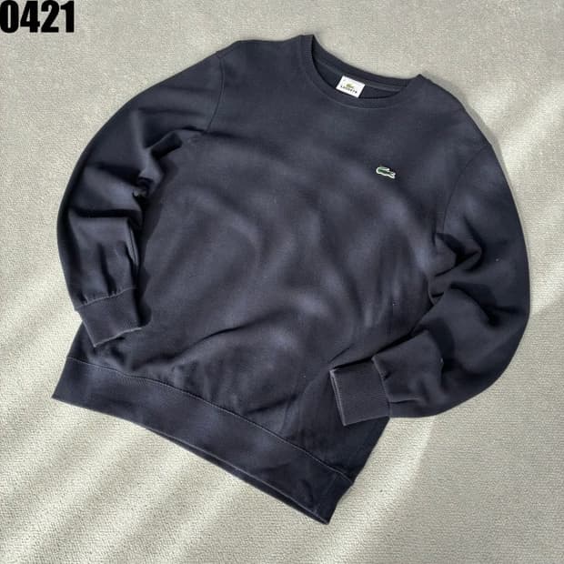 라코스테 네이비 맨투맨 티셔츠 m