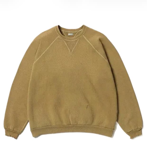 [4] 아프레쎄 빈티지 더블V 스웻샤츠 골드
