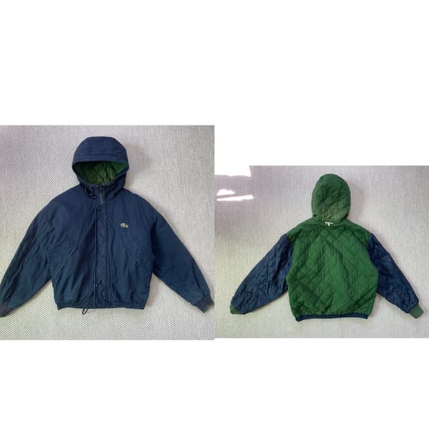 빈티지 lacoste 라코스테 후드 블루종 자켓