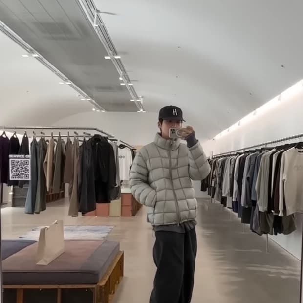 999휴머니티 모듈러 라이트 구스 퍼퍼 라이트 그레이