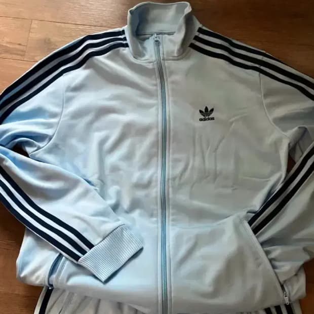 아디다스 트랙탑 져지 트레이닝복 상의 하늘색 (새상품)