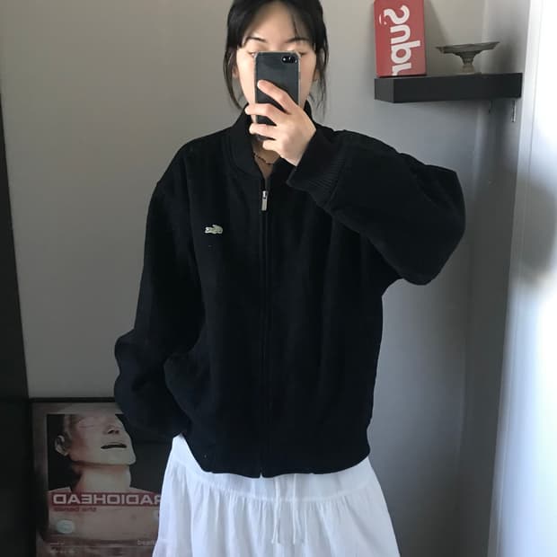 (주)서광 라코스테 올드스쿨 봄버 모직 자켓