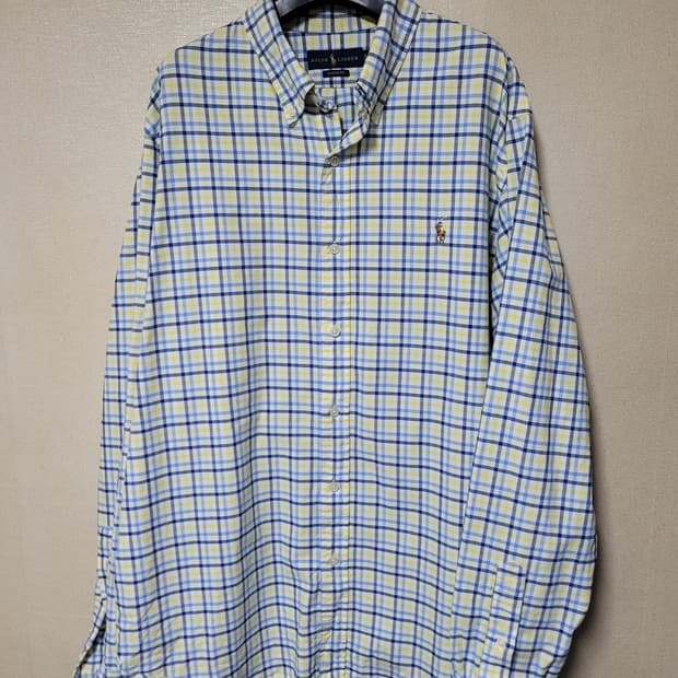 빅사이즈(110) 폴로 멀티컬러 옥스포드 체크셔츠 