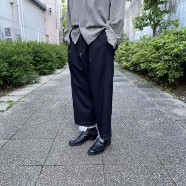 설밤 컷오프 하이 웨스트 팬츠