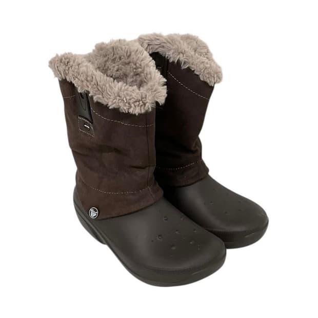 크록스 브라운 털부츠