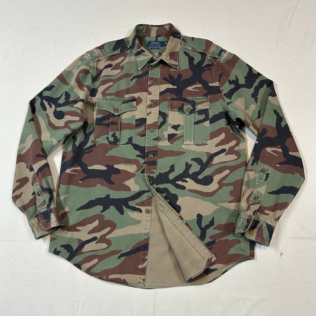 L) 폴로 랄프로렌 HBT 우드랜드 카모 셔츠