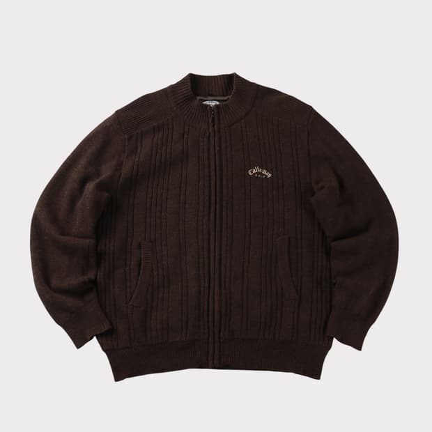 [XL] 캘러웨이 울 니트집업