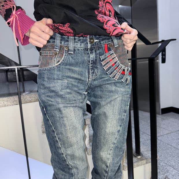 j-shaped jeans