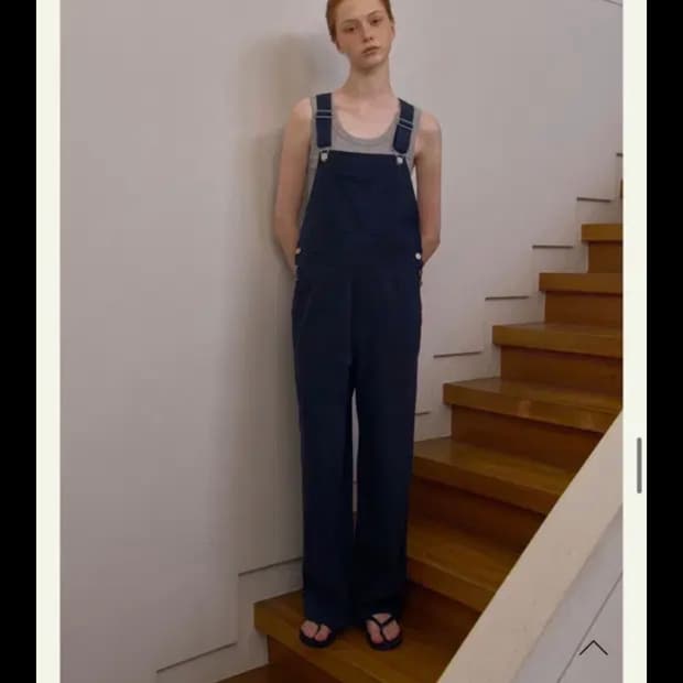베이지보울 cotton overalls pants