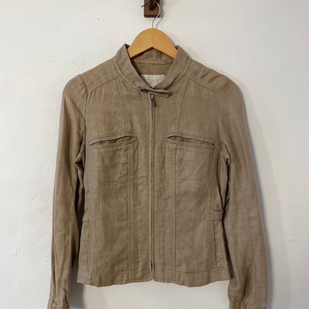 타임 린넨 자켓 