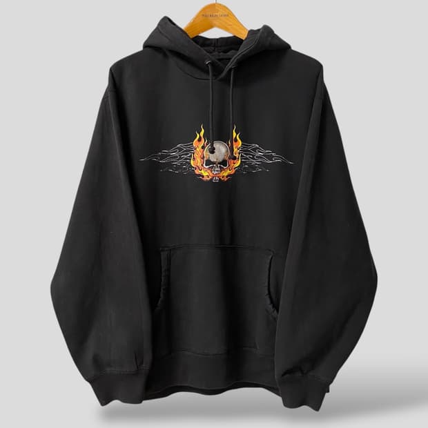 (L)sonoma 소노마 스컬 플레임 후드티셔츠