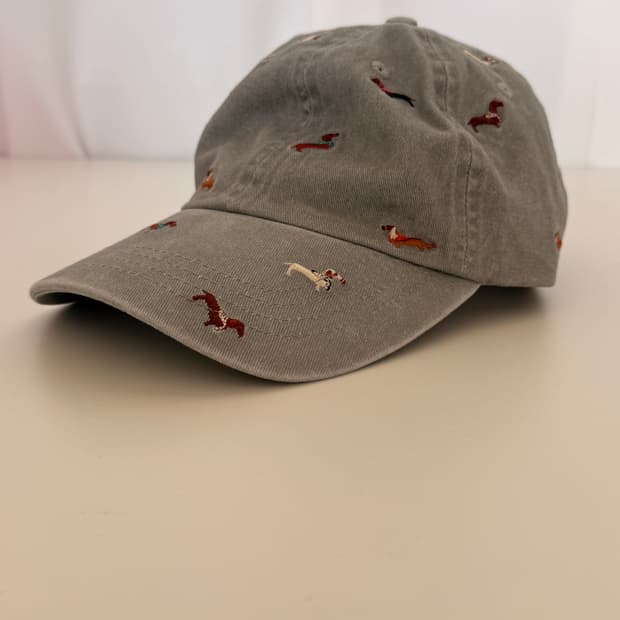 자라(Zara)의 강아지 자수 워시드 캡