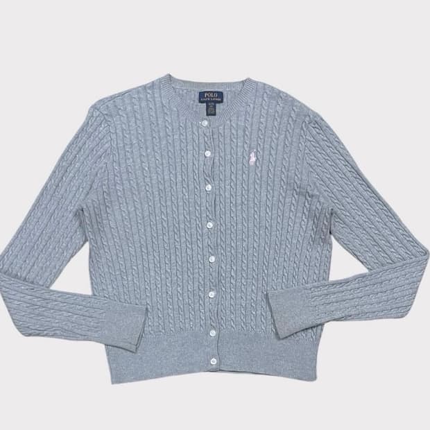 폴로 그레이 가디건