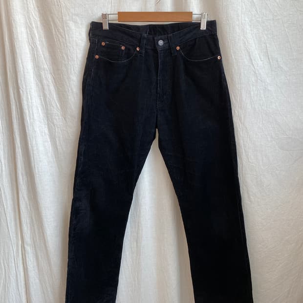 CIAO 블랙 코듀로이 팬츠(29)