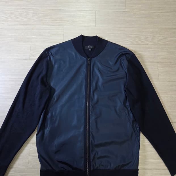 띠어리 여성 하이브리드 니트 배색 블루종 (XS)