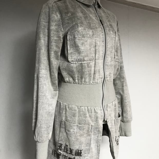 Vintage Washed Military Long Jacket
