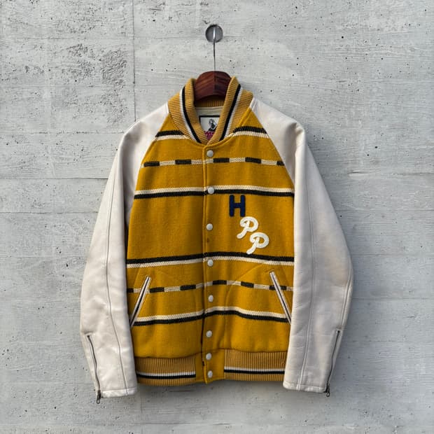 히스테릭글래머 노랑 HPP 바시티 자켓