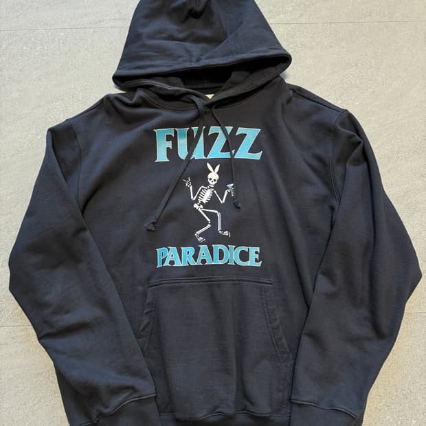 [L] 퍼즈 FUZZ Bunny Bone 후드티 네이비