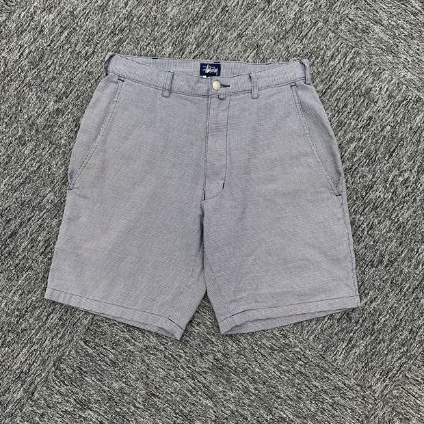 (30)스투시 USA 체크반바지-M958