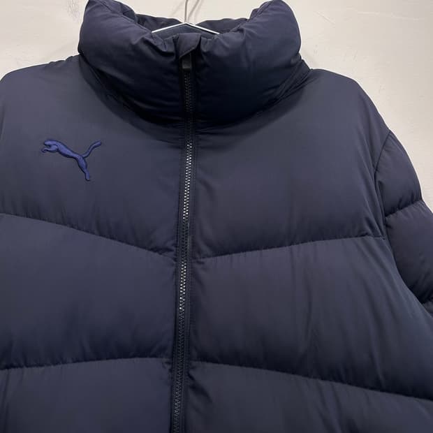 퓨마 터프다운 자수로고 하이넥 패딩 자켓