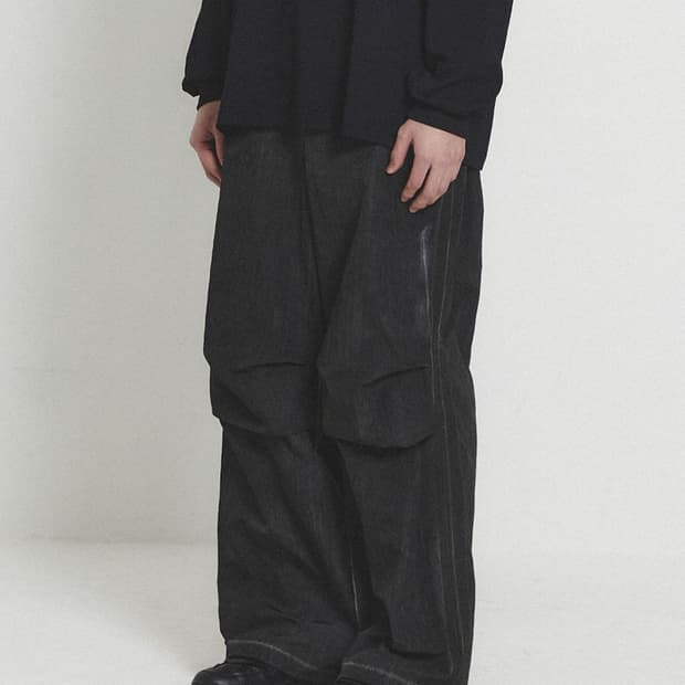 주앙옴므 다잉 나일론 트랙 와이드 팬츠