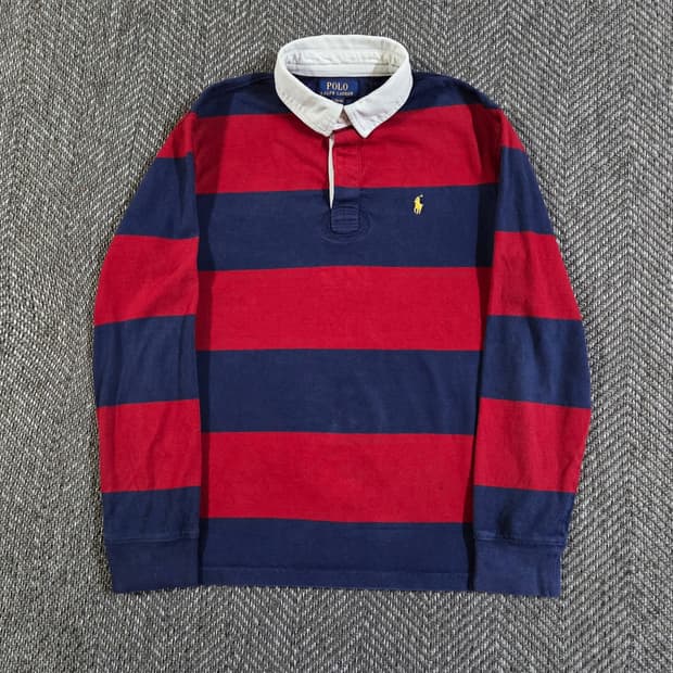 신형 QR 폴로 랄프로렌 럭비 티셔츠
