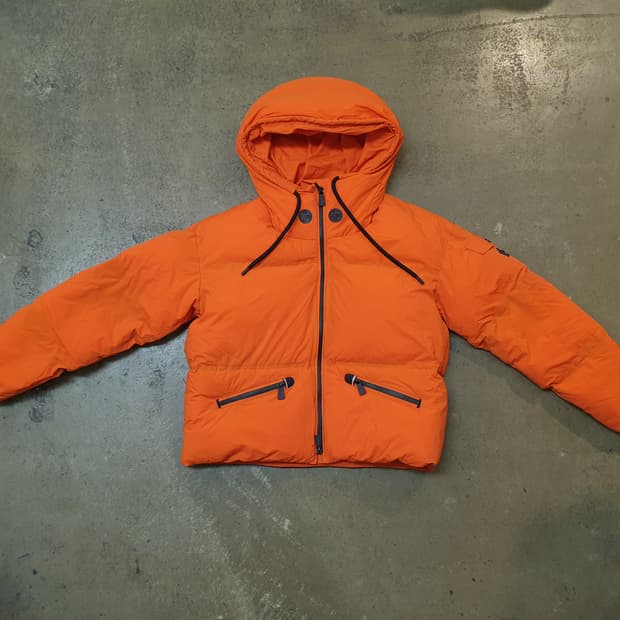 몽클레어 그레노블 구스다운 오렌지 숏패딩