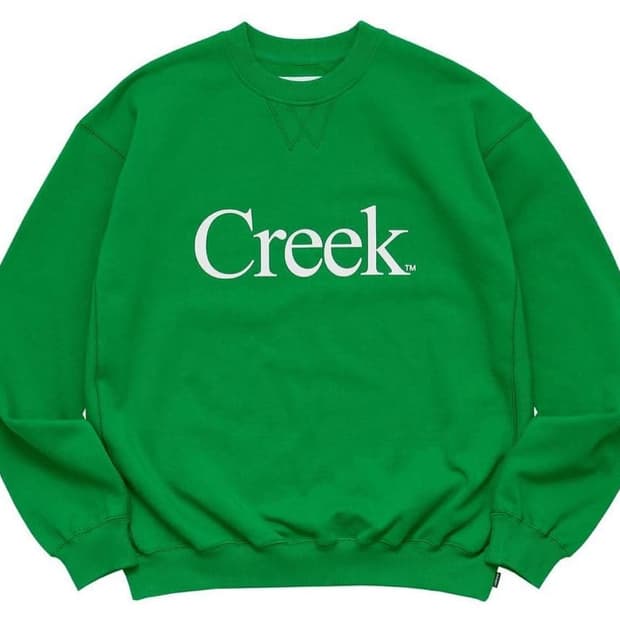 [L] Creek 크릭 X Whimsy 콜라보 한정판 맨투맨  그린
