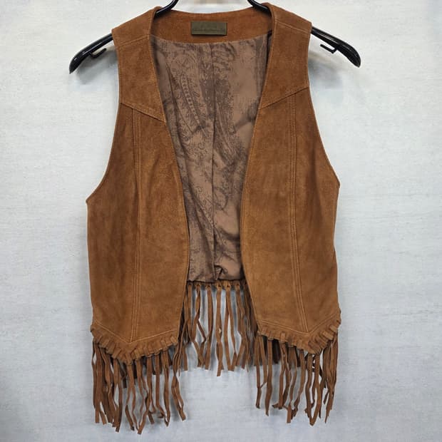 일본빈티지 여성 goa 카우보이 웨스턴 스웨이드 조끼 프리