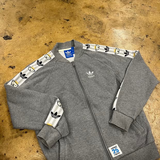 아디다스 니고베어 그레이 코튼 져지 면 집업 90